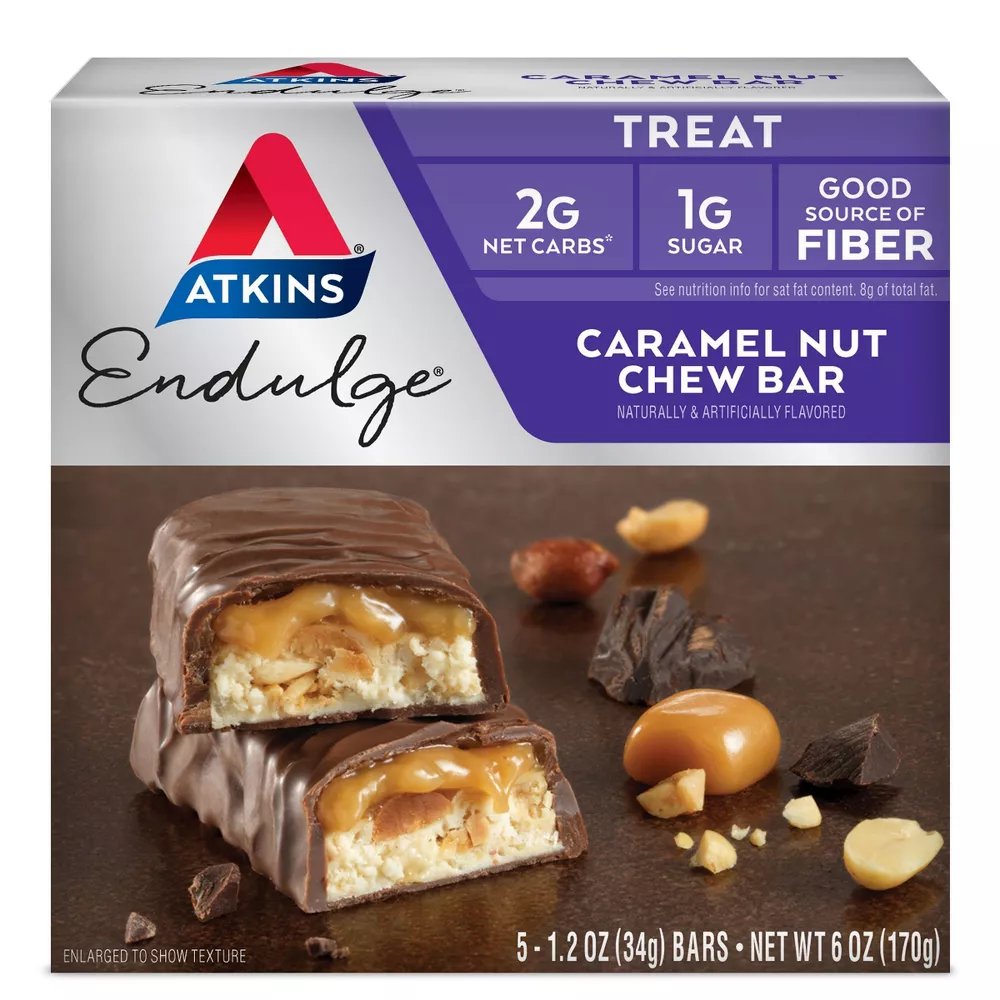 Atkins Endulge Caramel Nut Chew Bar - 5 Ea